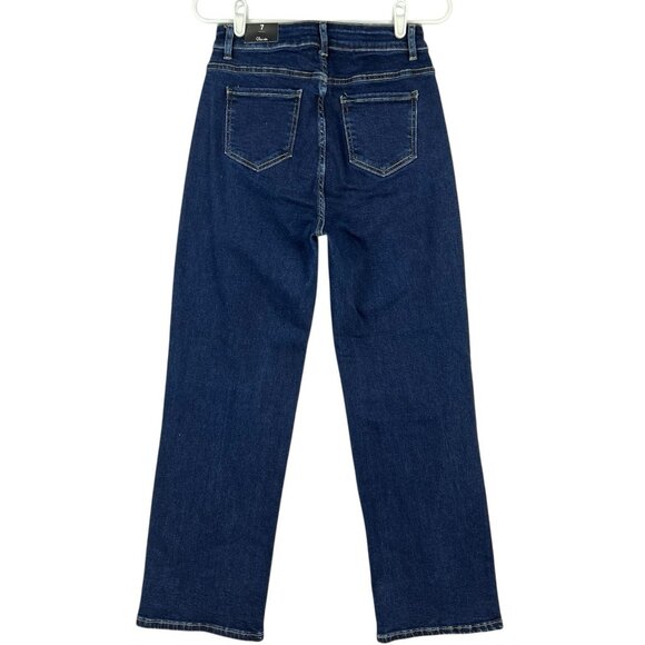 Vivi Vito Women's Stretch Navy Denim Jeans Size 7 High Rise Straight Leg  NWT - Picture 2 of 12